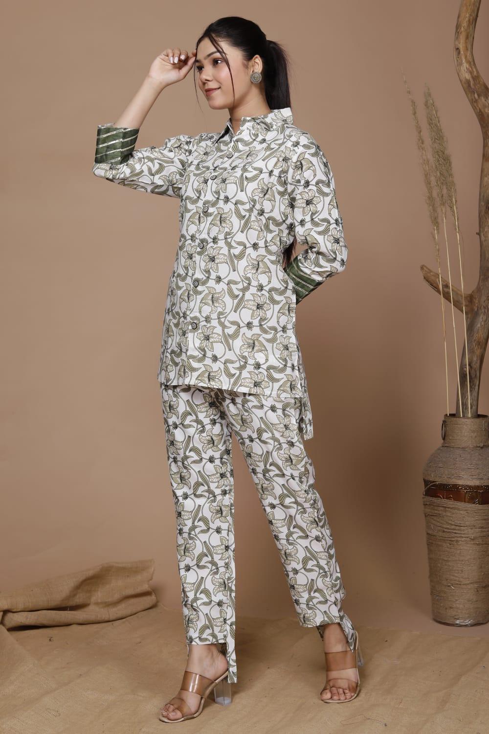 Floral Printed Rayon Co-Ord Set - Image 4