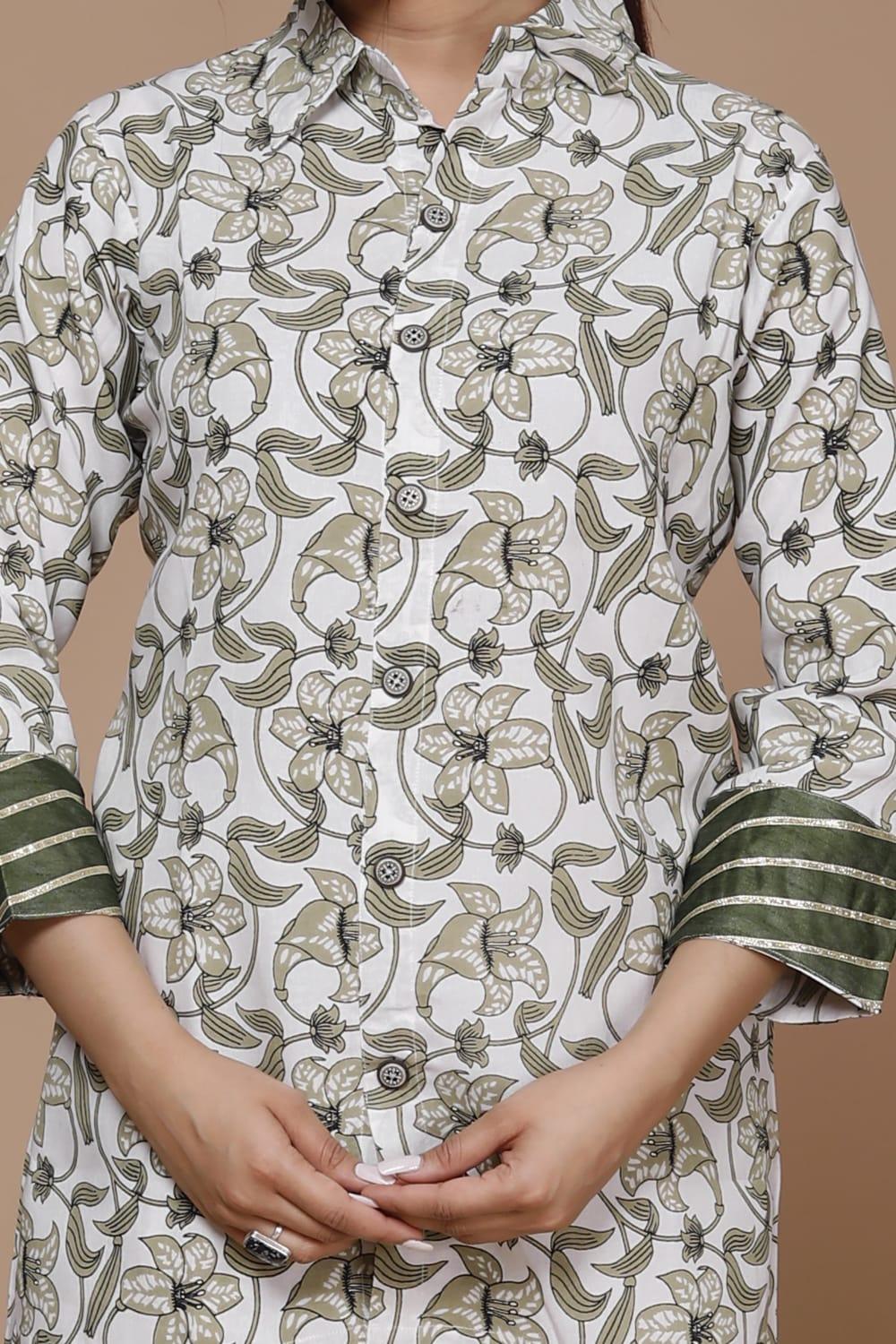 Floral Printed Rayon Co-Ord Set - Image 5