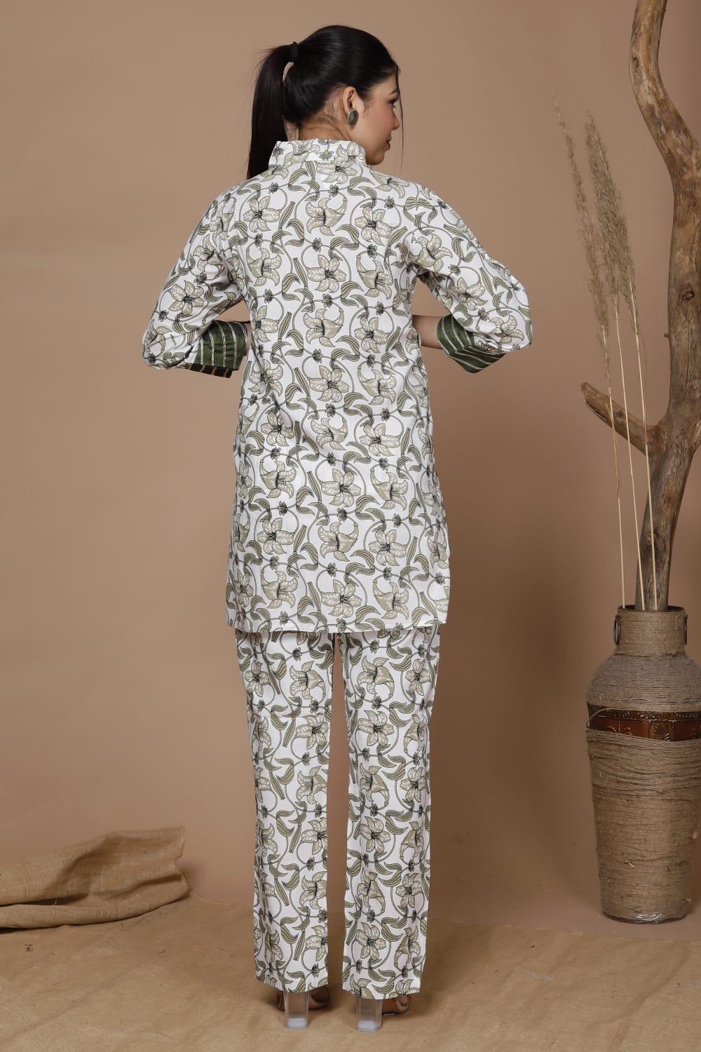 Floral Printed Rayon Co-Ord Set - Image 6