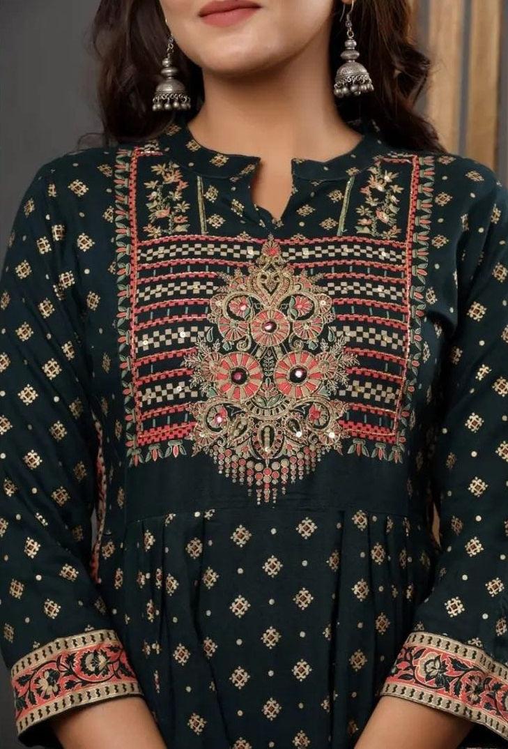 Handwork Embroidered Kurta and Pant Set with Dupatta - Image 4