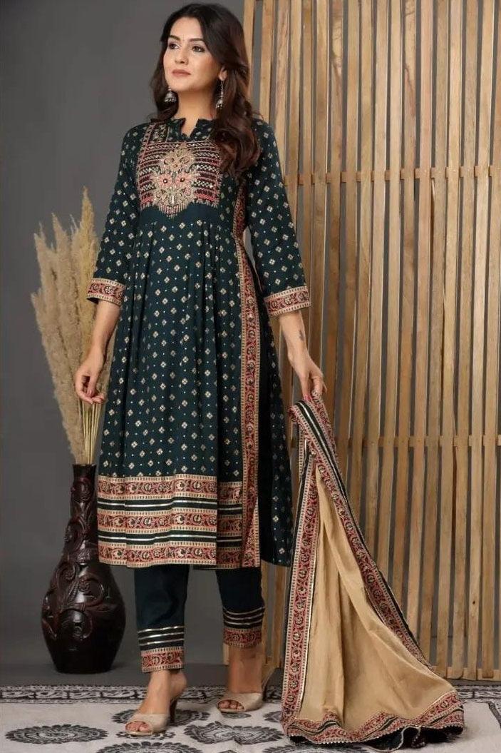Handwork Embroidered Kurta and Pant Set with Dupatta - Image 5